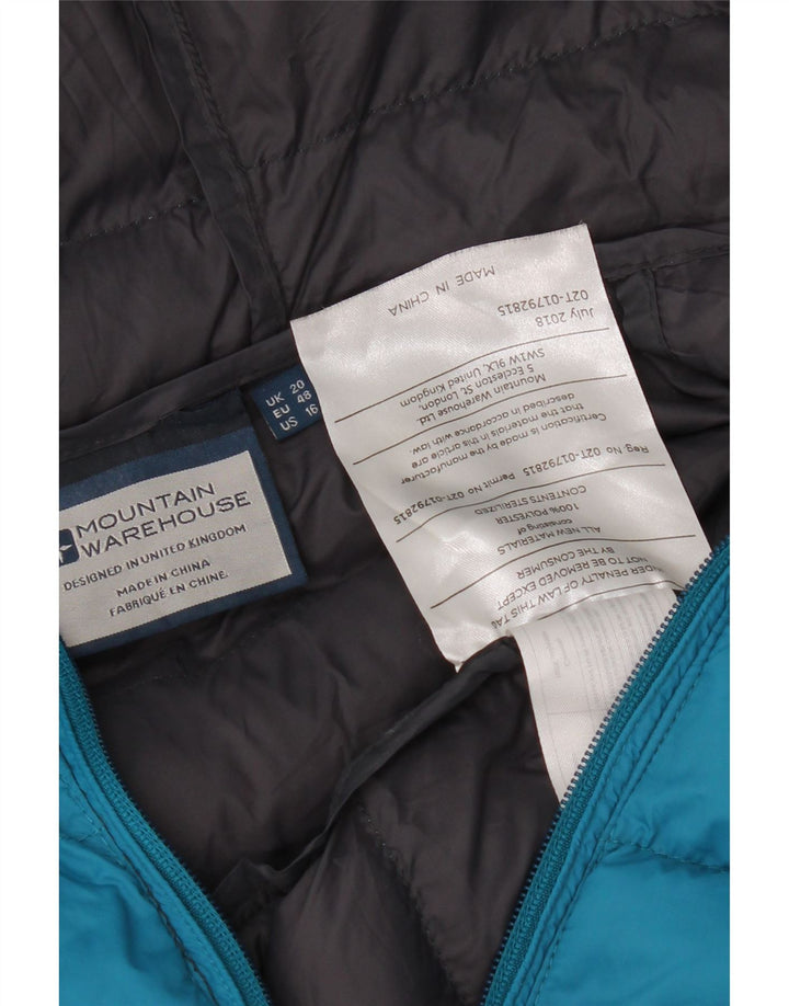 Damski ocieplany płaszcz z kapturem Mountain Warehouse UK 20 2XL Niebieski poliester