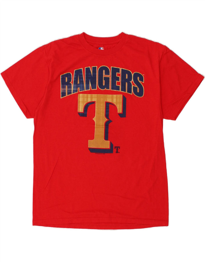 GENUINE MERCHANDISE Mens Rangers Graphic T-Shirt Top Large Red Vintage Genuine Merchandise and Second-Hand Genuine Merchandise from Messina Hembry 