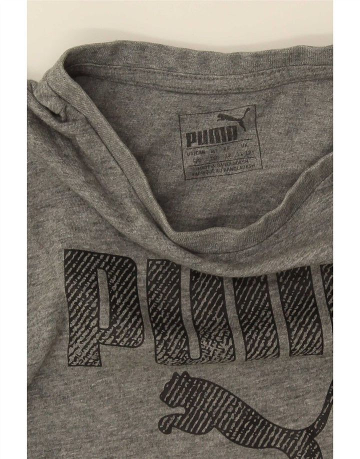 Chłopięcy T-shirt z grafiką Puma 11-12 lat, szary