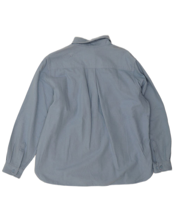 Damska koszula flanelowa oversize L.L.Bean UK 18 XL, niebieska, bawełniana