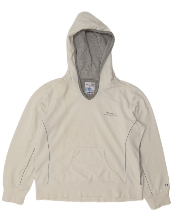 Damska bluza z kapturem Champion Heritage Classics UK 18 XL, biała bawełna