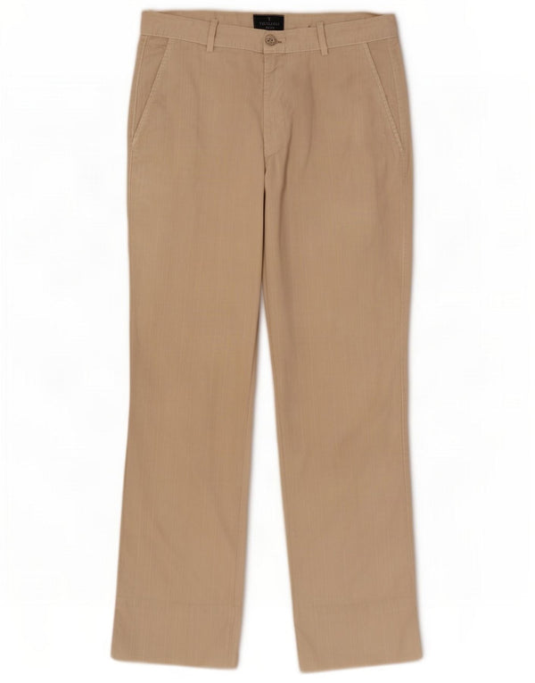 Trussardi Męskie proste spodnie chino IT 48 Medium W32 L31 Beżowa bawełna