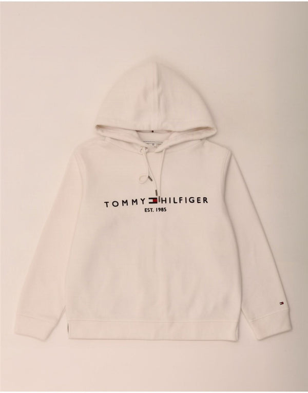 Damska bluza z kapturem Tommy Hilfiger Graphic Oversize UK 10 Small White