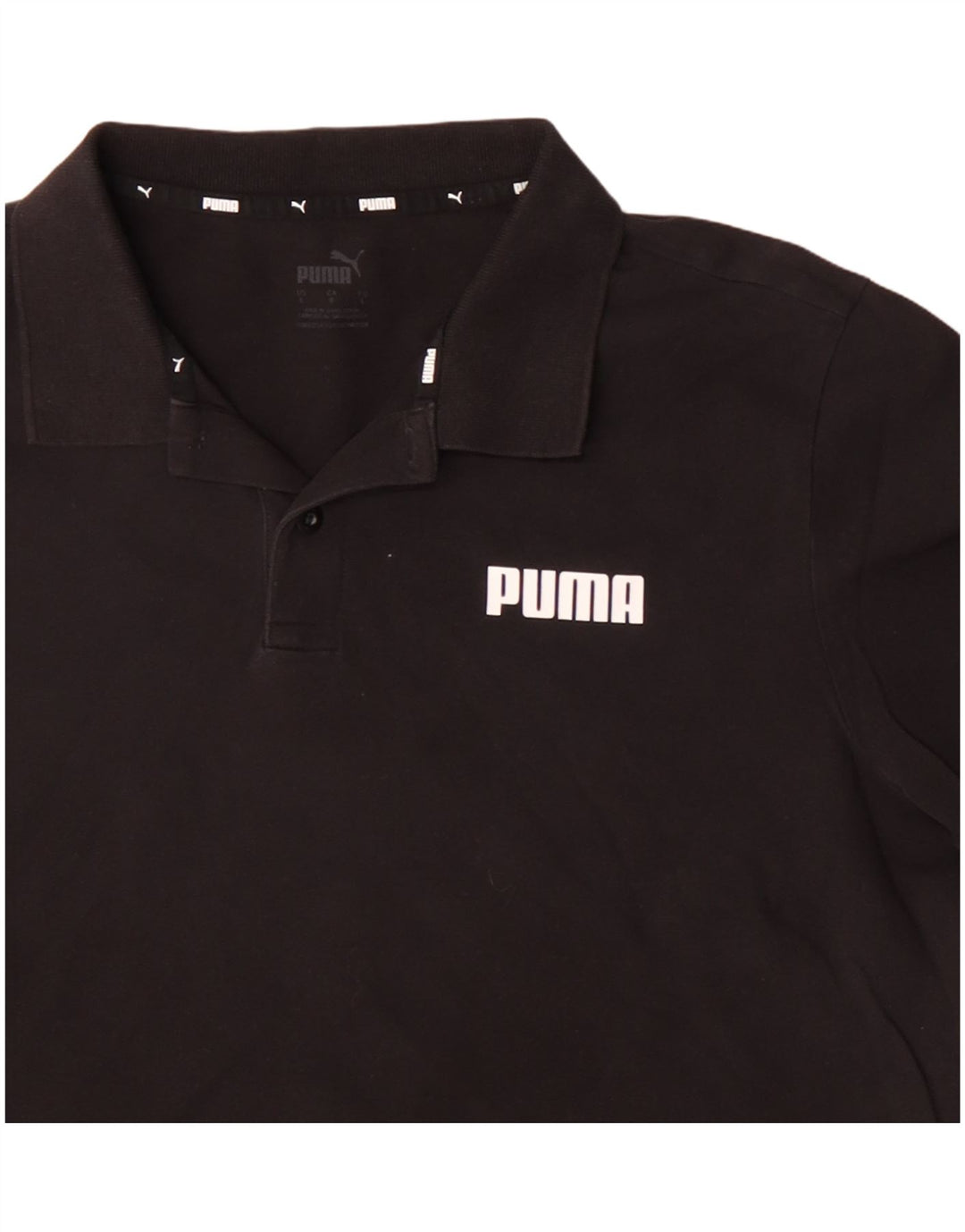 Męska koszulka polo PUMA, duża, czarna, bawełniana