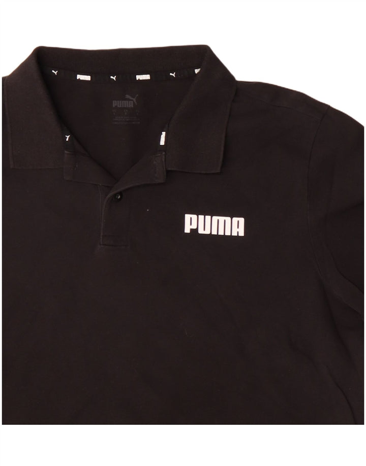 Męska koszulka polo PUMA, duża, czarna, bawełniana