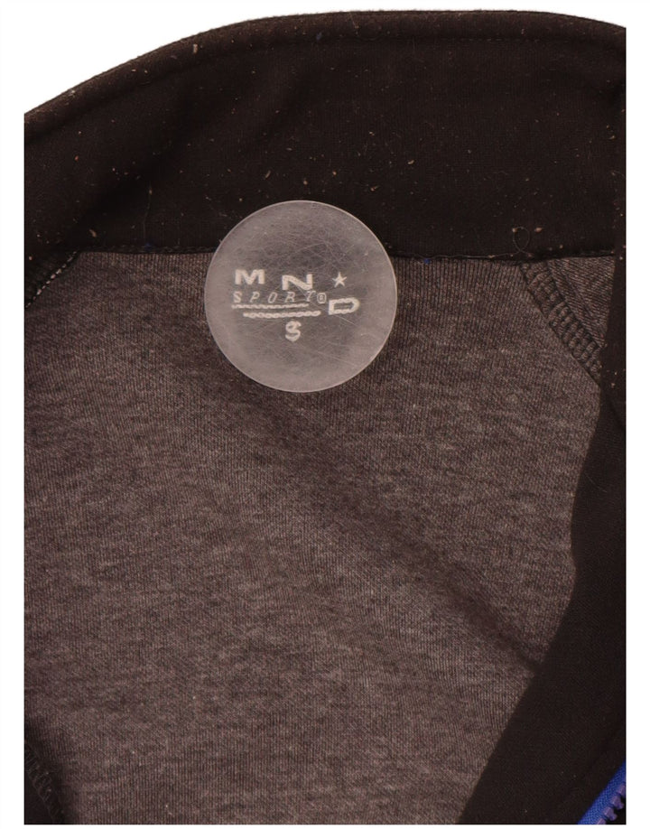 Męska kurtka dresowa VINTAGE, mała, czarna, z poliestru w blokach kolorów