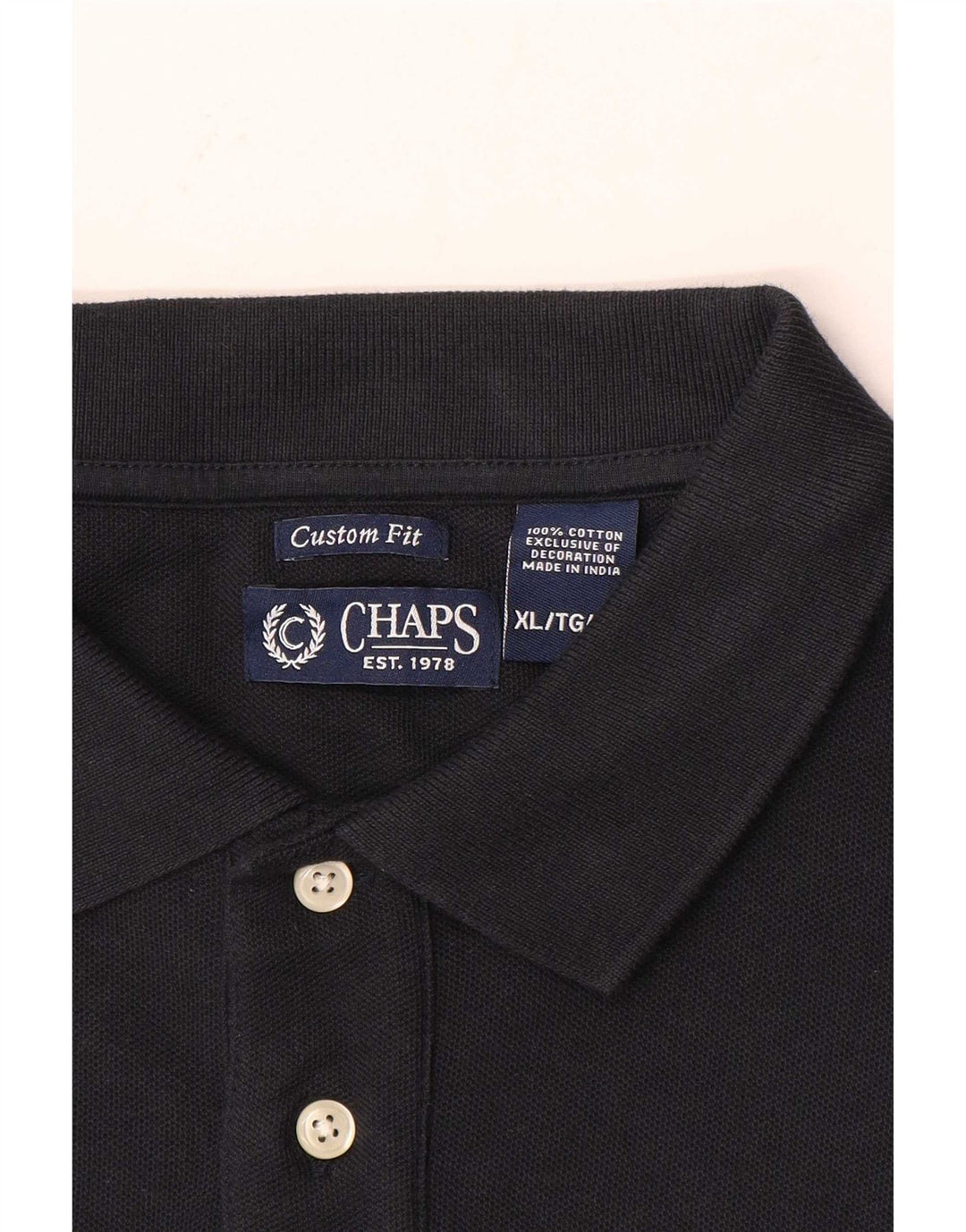 Męska koszulka polo Chaps Custom Fit XL, granatowa, bawełniana