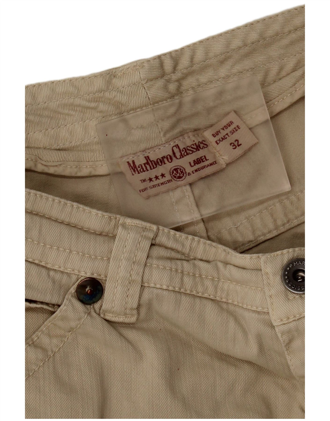 Marlboro Classics Damskie Jeansy Capri W32 L18 Beżowe