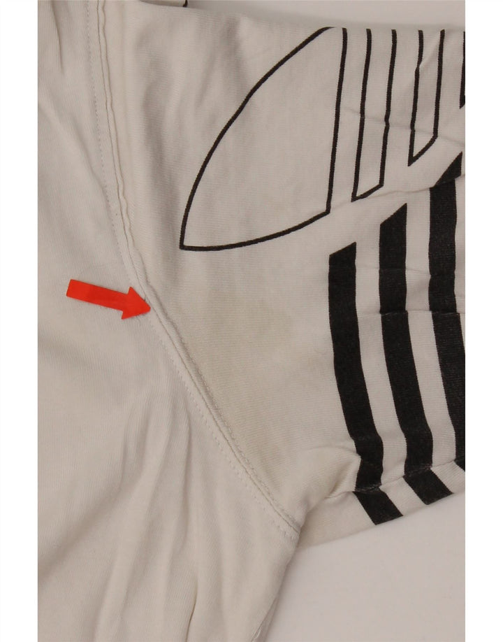 Męska koszulka z grafiką Adidas, duża, biała, bawełniana