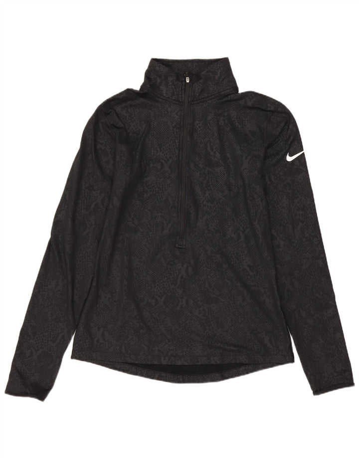 Damski dres NIKE Dri Fit z pulowerem UK 12, średni czarny nadruk zwierzęcy