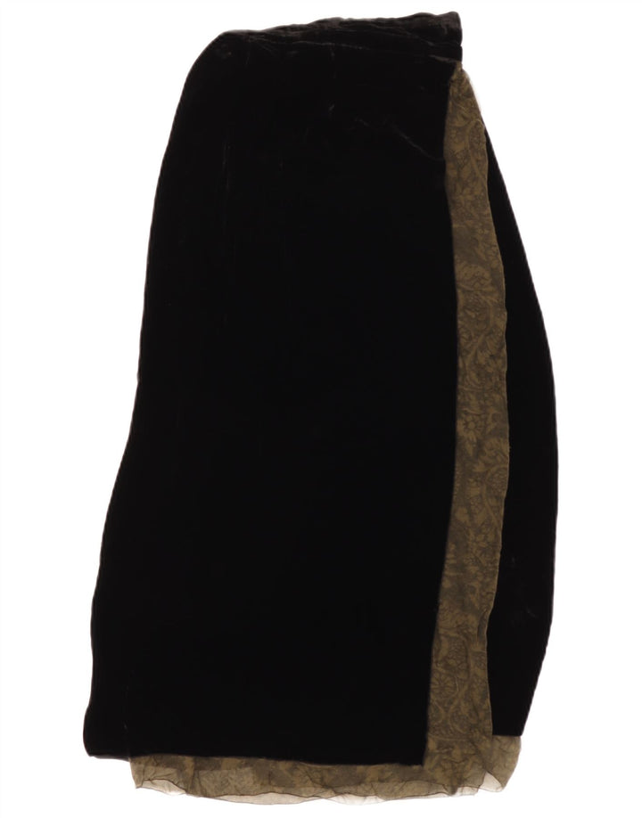 Damska spódnica maxi Aspesi IT 42 Medium W26 Czarna wiskoza Paisley