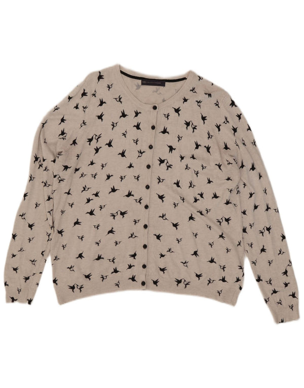Marks & Spencer Damski sweter z grafiką, UK 18 XL, szara wiskoza