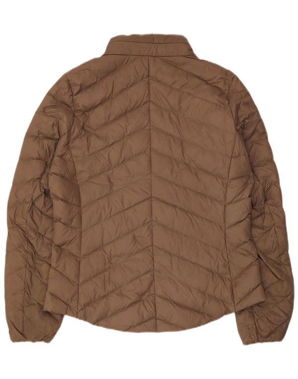 Marks & Spencer Womens Padded Jacket UK 12 Medium Brown Polyamide