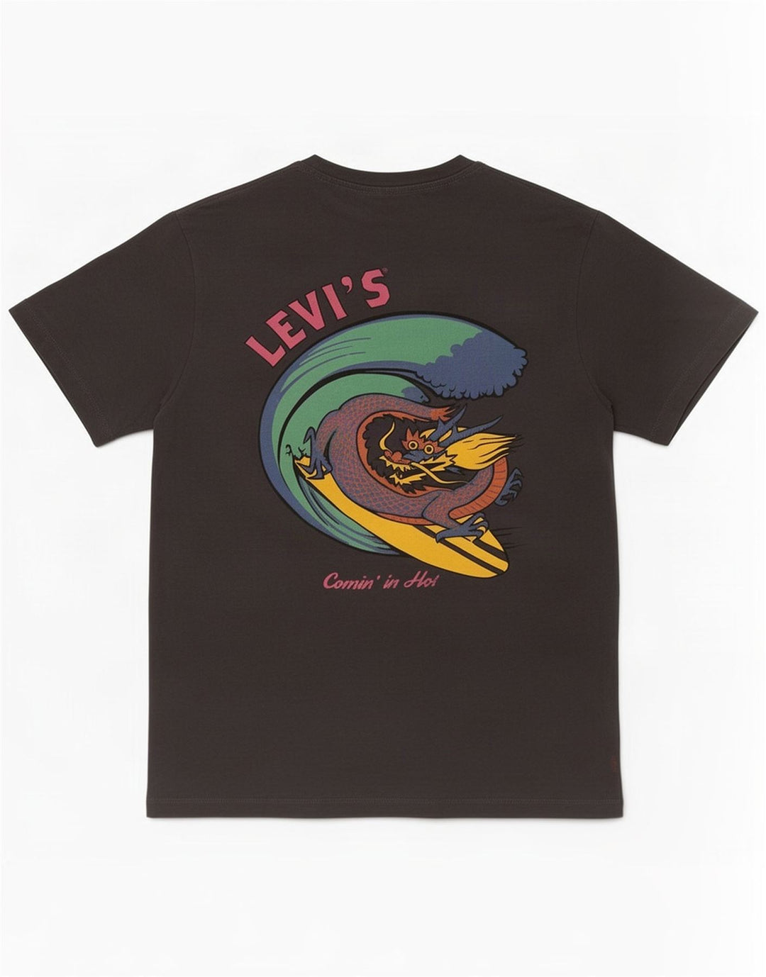 Męski T-shirt z grafiką Levi's, średni szary