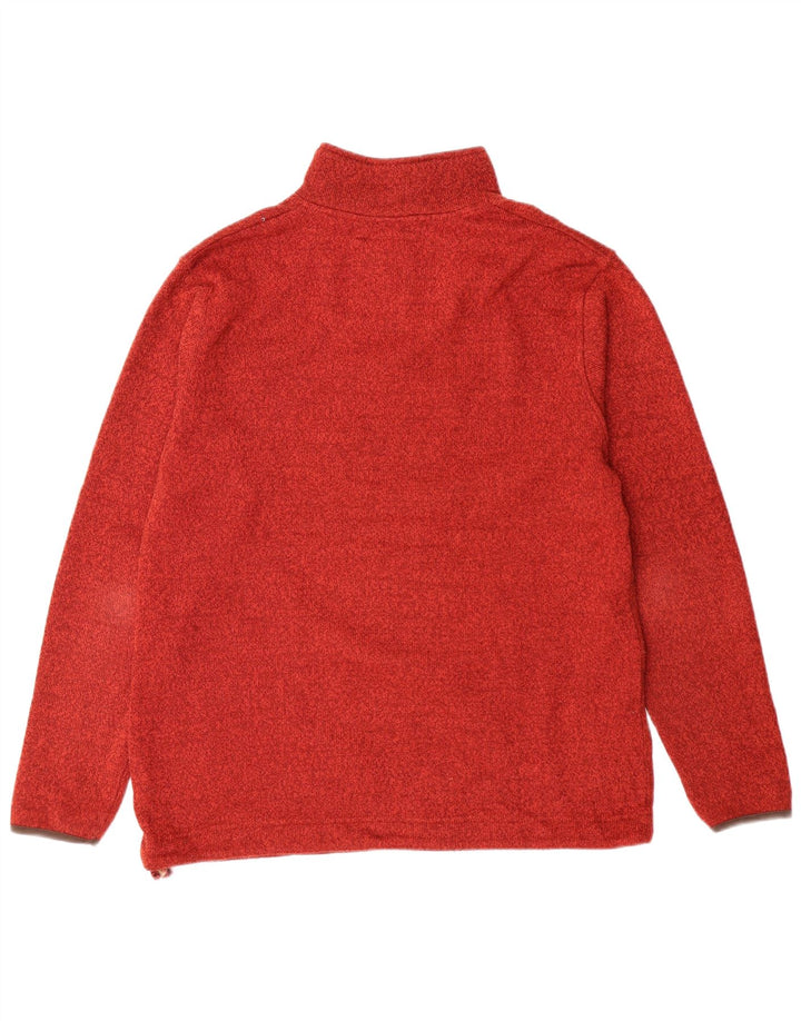 Męski sweter z zamkiem błyskawicznym Weird Fish, duży, czerwony, nakrapiany poliester