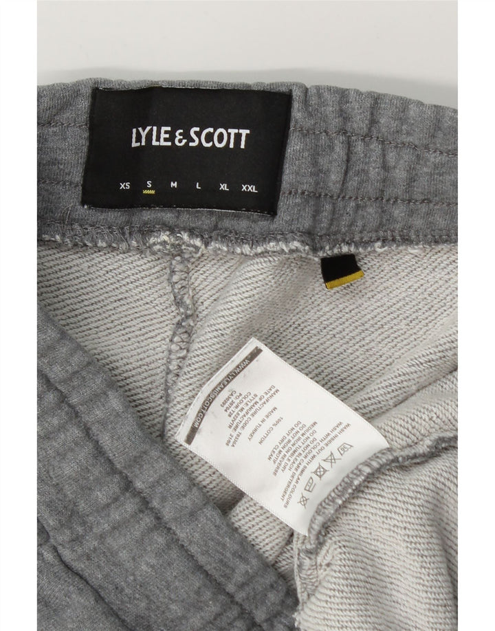 Męskie spodnie dresowe Lyle & Scott, małe, szare, bawełniane