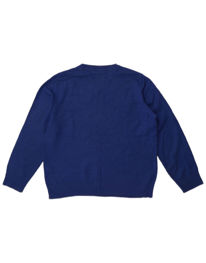 Marks & Spencer Damski sweter z dekoltem w kształcie litery V, UK 16, duży niebieski
