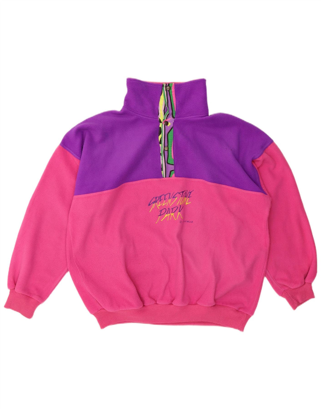 Damski sweter oversize GREENSTONE PARK z polaru UK 16, duży, różowy