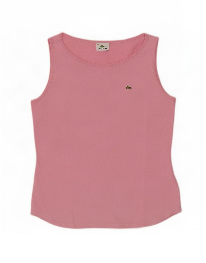 Lacoste Damska Kamizelka Top Rozmiar 44 Duża Różowa Bawełna