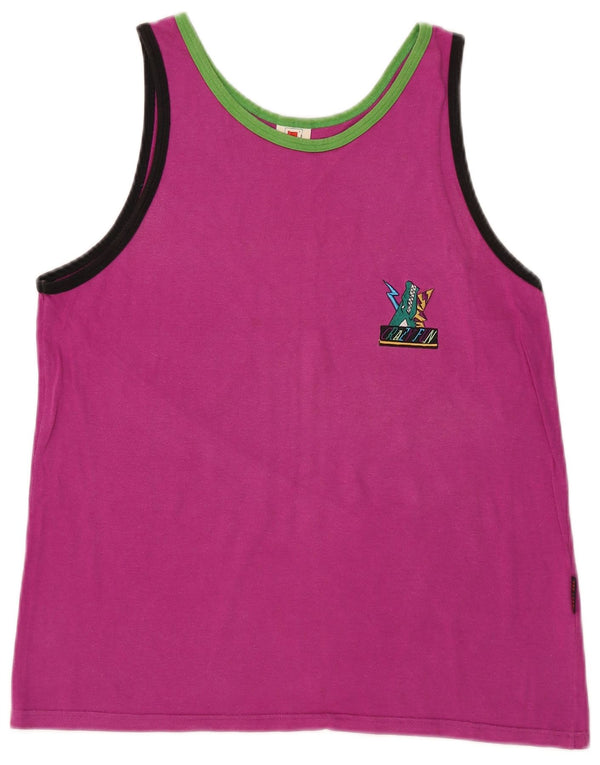 Damska kamizelka VINTAGE IT 48 XL Różowa bawełna