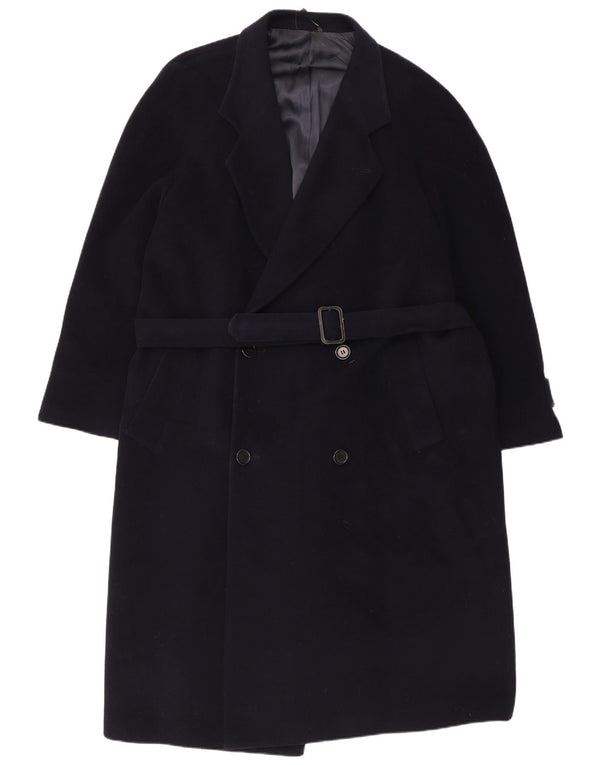 Ferre Mens Double Breasted Coat UK 40 Large Navy Blue New Wool