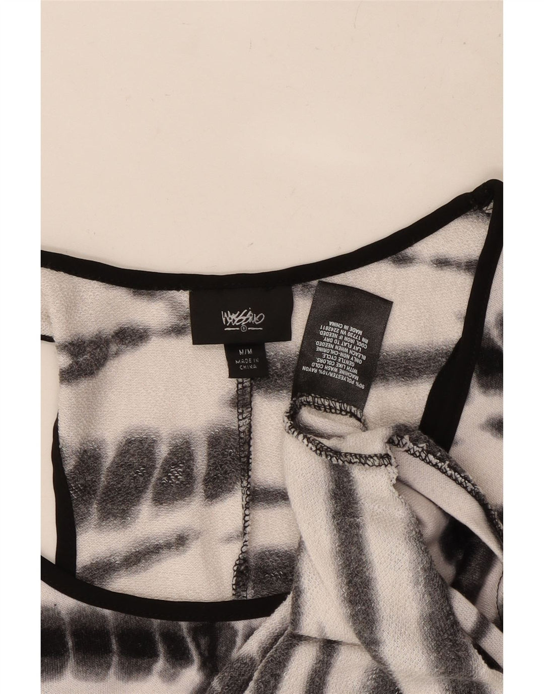 Damska sukienka T-shirt bez rękawów MOSSIMO UK 12 Medium White Tie Dye