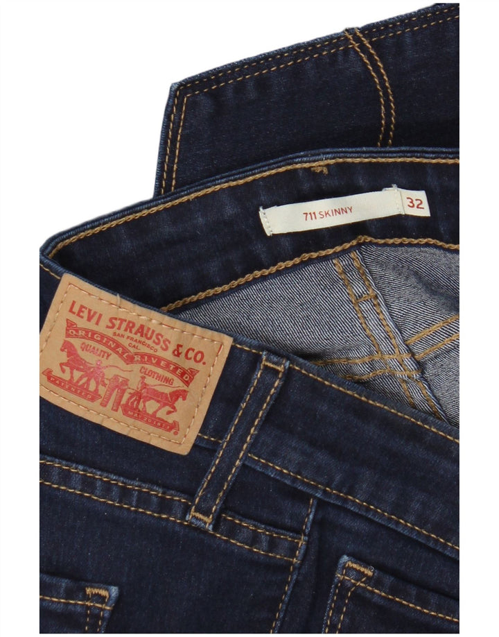 Damskie jeansy Levi's 711 Skinny W32 L29 Granatowe