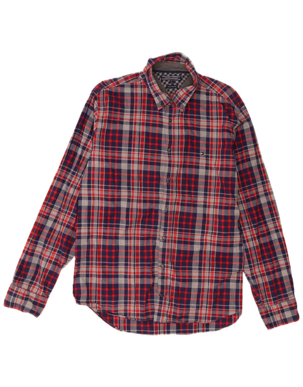 Męska koszula Tommy Hilfiger New York Fit XL w czerwoną kratę, bawełniana