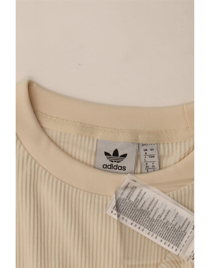 Damska kamizelka oversize Adidas Top UK 8 Small Beżowy Poliester