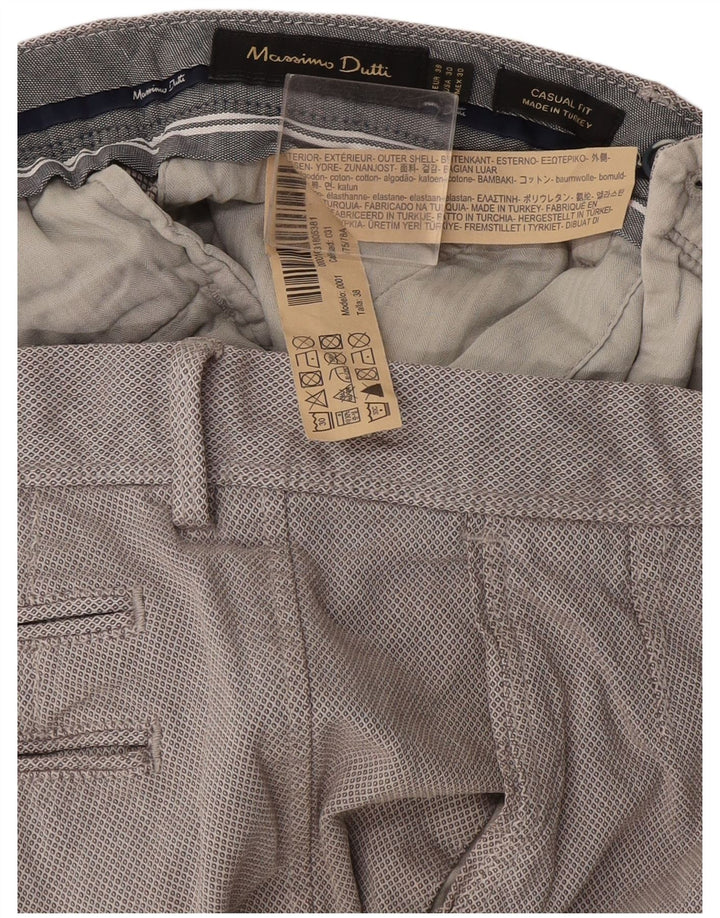 Spodnie Chino Massimo Dutti Męskie EU 38 Small W30 L29 Szare Argyle/Diament