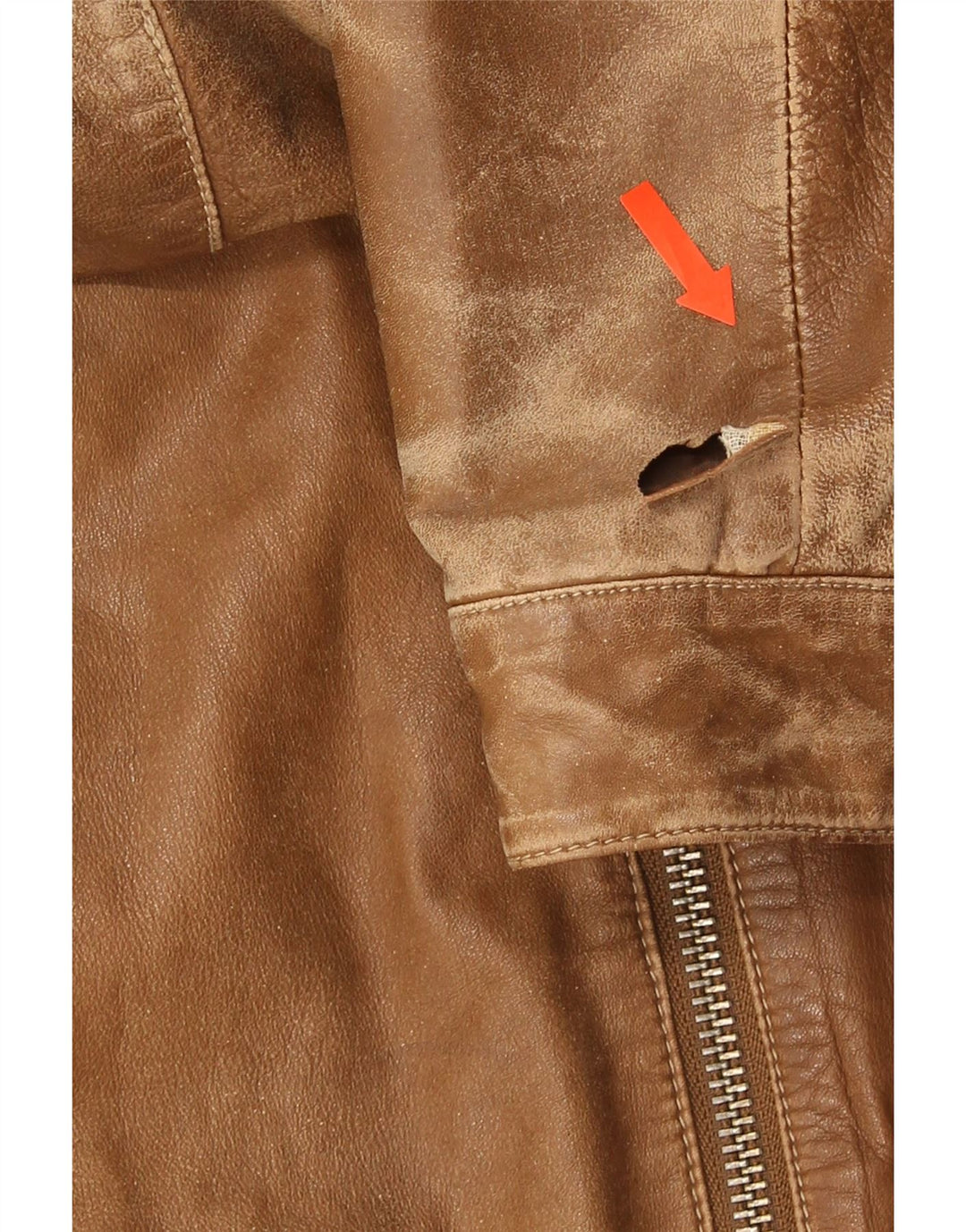 Męska kurtka skórzana Trussardi Jeans UK 38 Średniobrązowa skóra