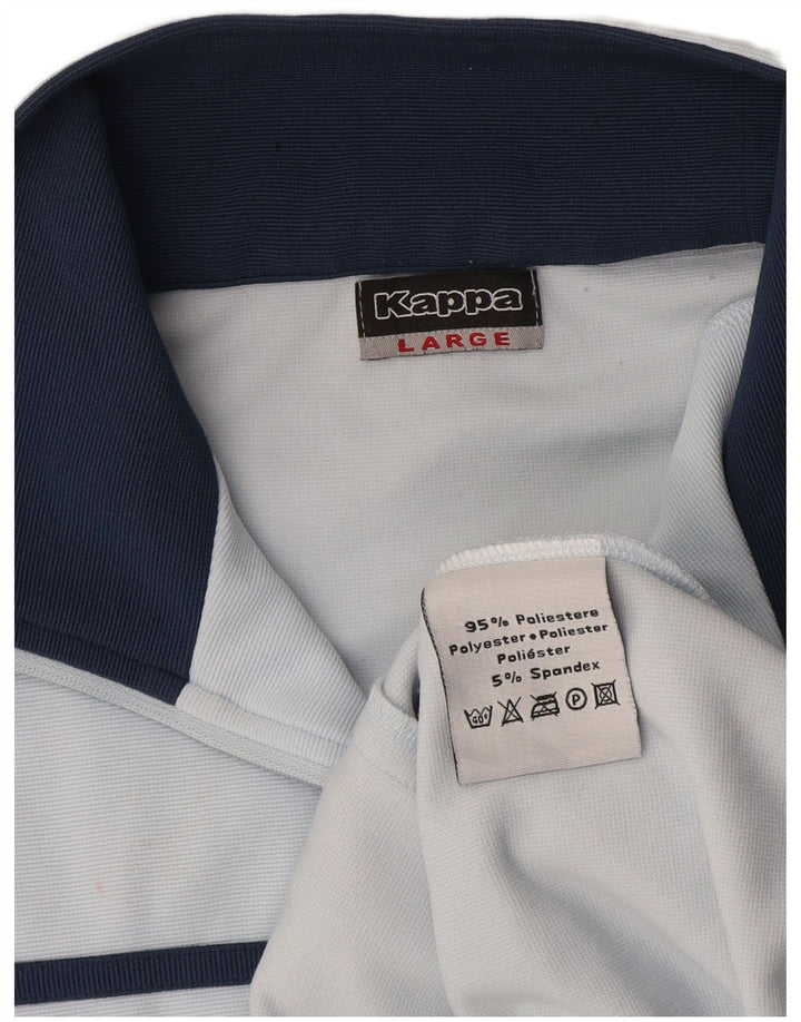 Damska kurtka dresowa Kappa UK 14, duży niebieski poliester z blokami kolorów