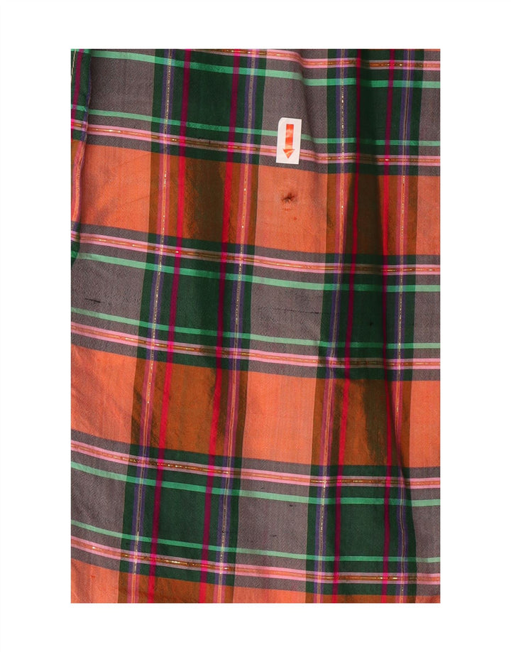 VINTAGE Womens Chino Trousers IT 40 Small W24 L28 Multicoloured Check