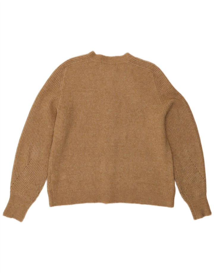 Marks & Spencer Damski sweter kardigan UK 14 Średni brązowy akryl