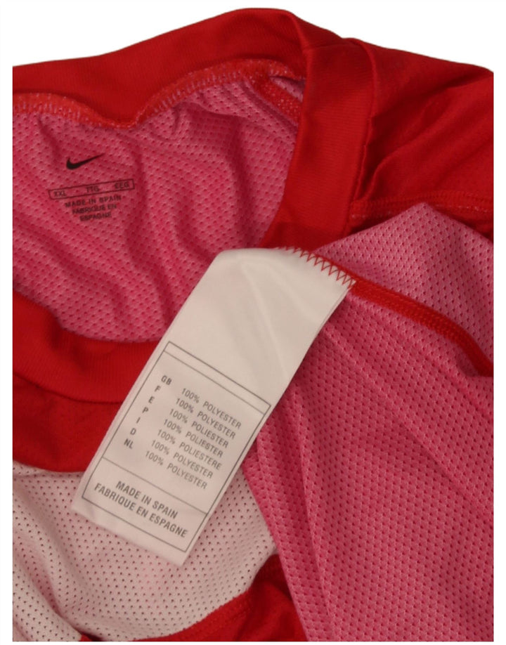Męska koszulka graficzna Nike z długim rękawem, 2XL, czerwony, kolorowy poliester