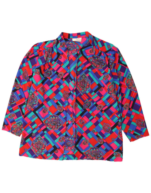 Damski kardigan Linea Longline Top UK 20 2XL wielokolorowy geometryczny
