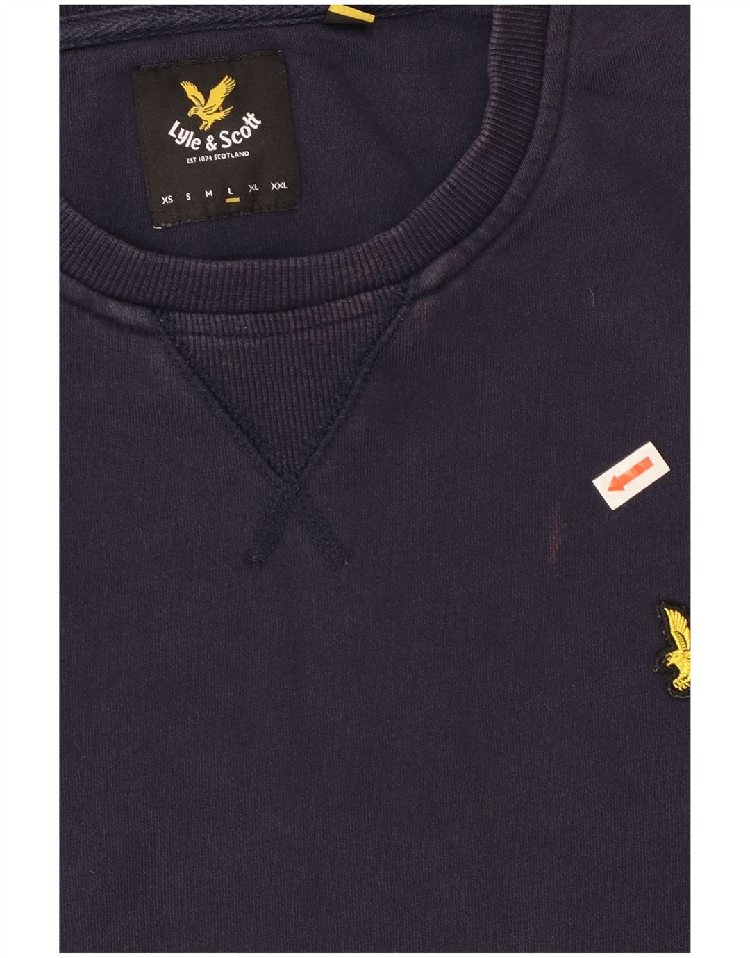 Męska bluza dresowa Lyle & Scott, duża, granatowa, bawełniana