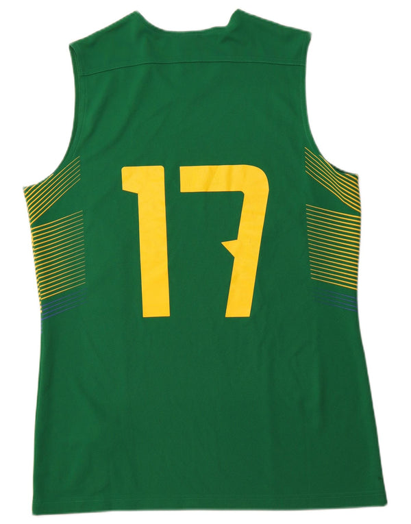 Męska kamizelka NIKE Brazil z grafiką, duża, zielona, poliestrowa z blokami kolorów