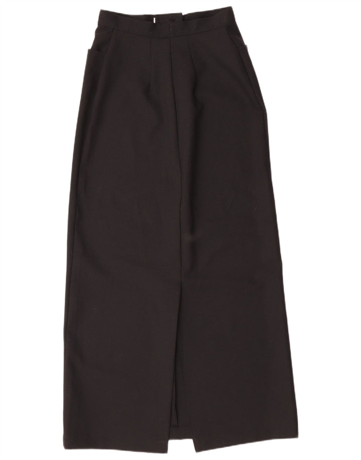 BENETTON Damska spódnica maxi z wysokim stanem IT 44 Medium W25 Czarny poliester