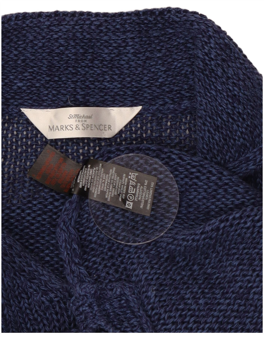Damski sweter polo Marks & Spencer UK 12, średni granatowy