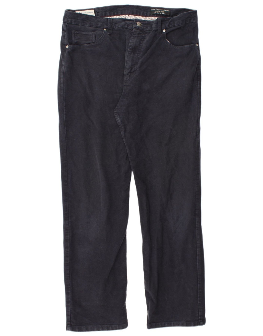 Męskie spodnie casual Marks & Spencer Blue Harbor W36 L31 granatowe