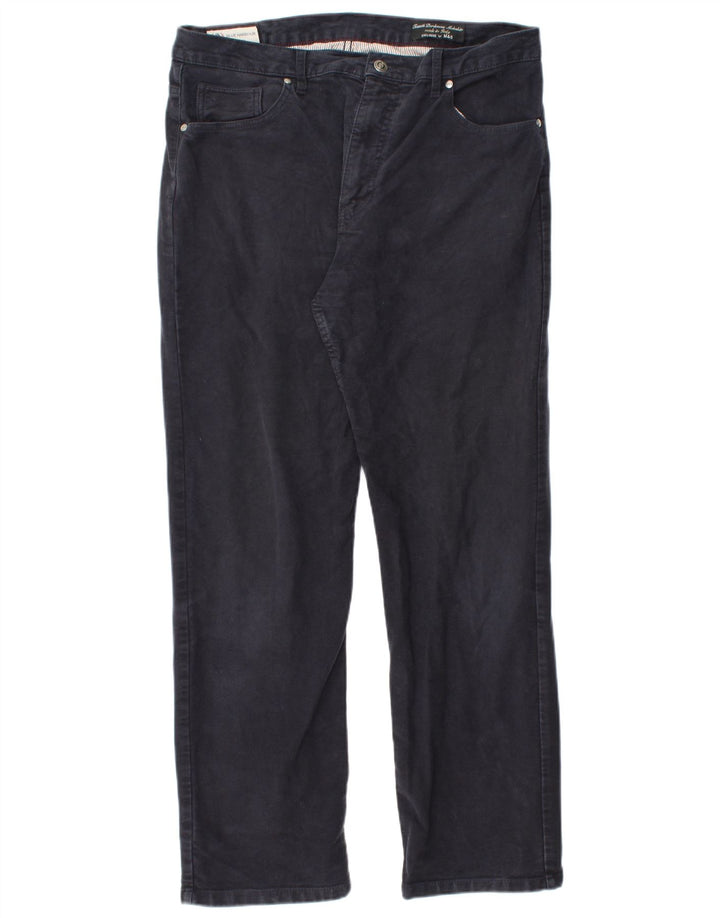 Męskie spodnie casual Marks & Spencer Blue Harbor W36 L31 granatowe