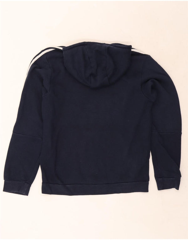 Męska bluza z kapturem Adidas, średnia, granatowa, bawełniana