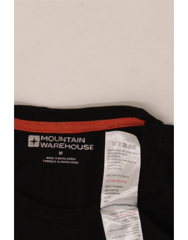 Męska koszulka z grafiką MOUNTAIN WAREHOUSE Top, średnia, czarna bawełna