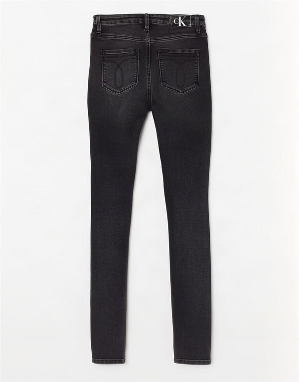 Damskie jeansy Calvin Klein Graphic Skinny W28 L32 Czarne bawełniane