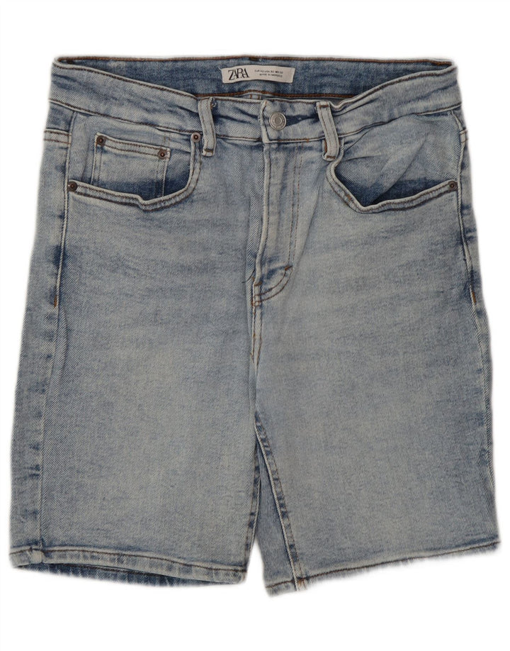 Męskie spodenki jeansowe Zara EU 42 Large W32, niebieska bawełna
