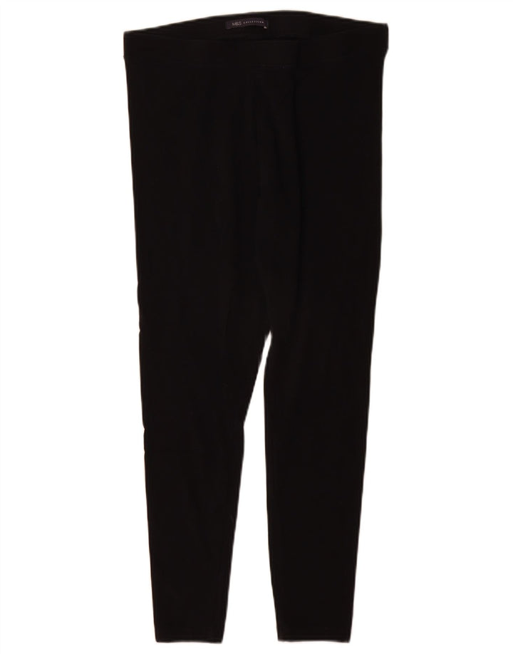 Damskie legginsy Marks & Spencer UK 12, średnie, czarne, bawełniane