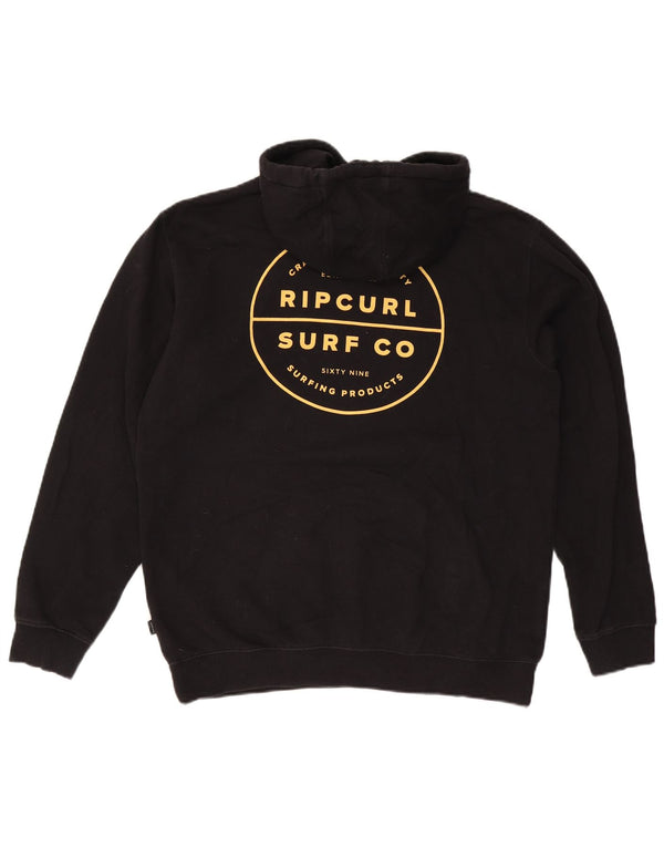 Męski sweter z kapturem RIP CURL z grafiką, średniej wielkości, czarny, bawełniany