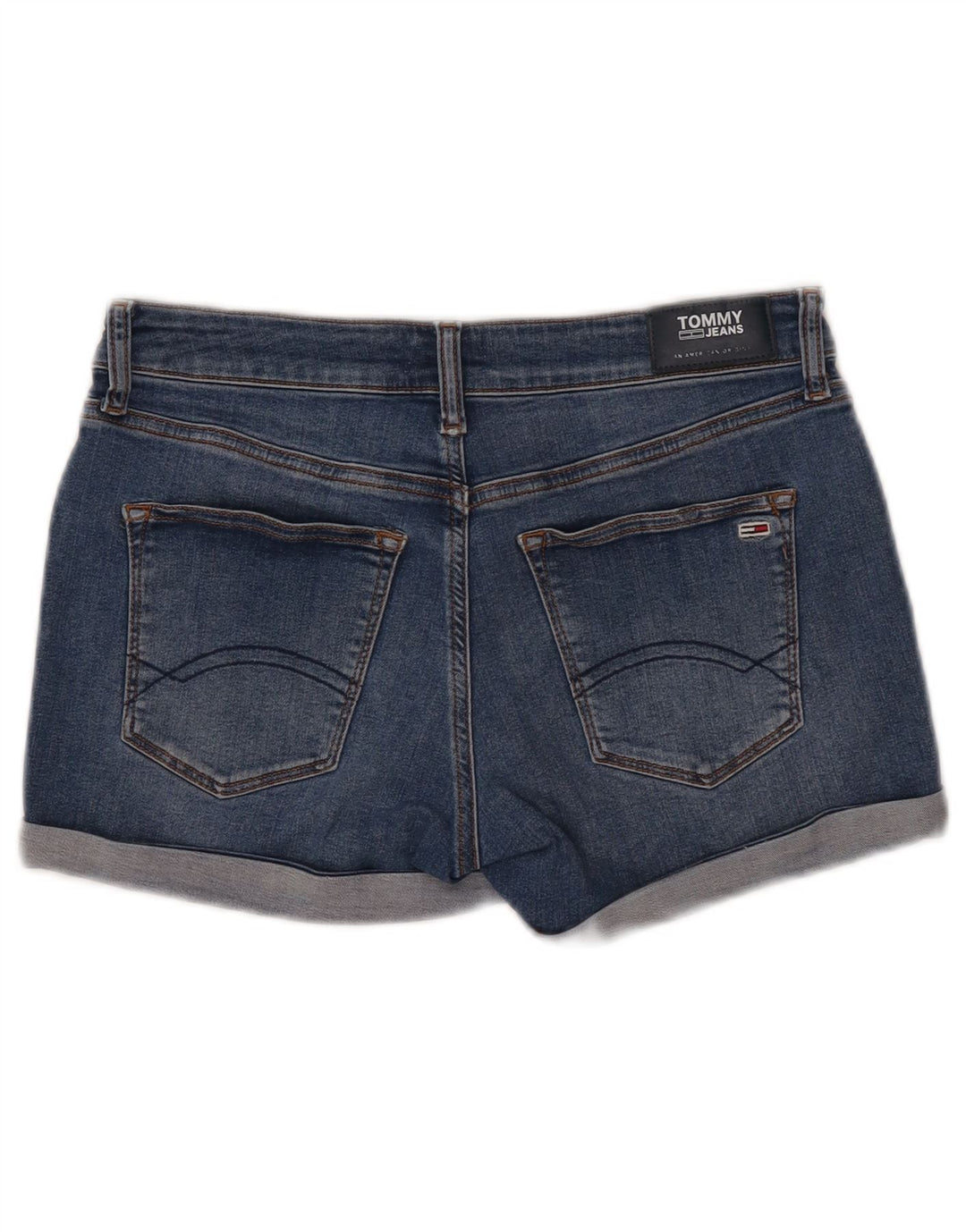 Damskie spodenki jeansowe TOMMY HILFIGER W28 Średni niebieski, bawełniany