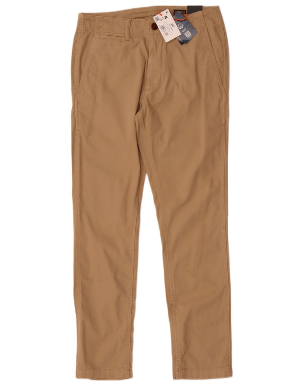 Męskie spodnie typu chino Superdry W28 L32 Beżowa bawełna